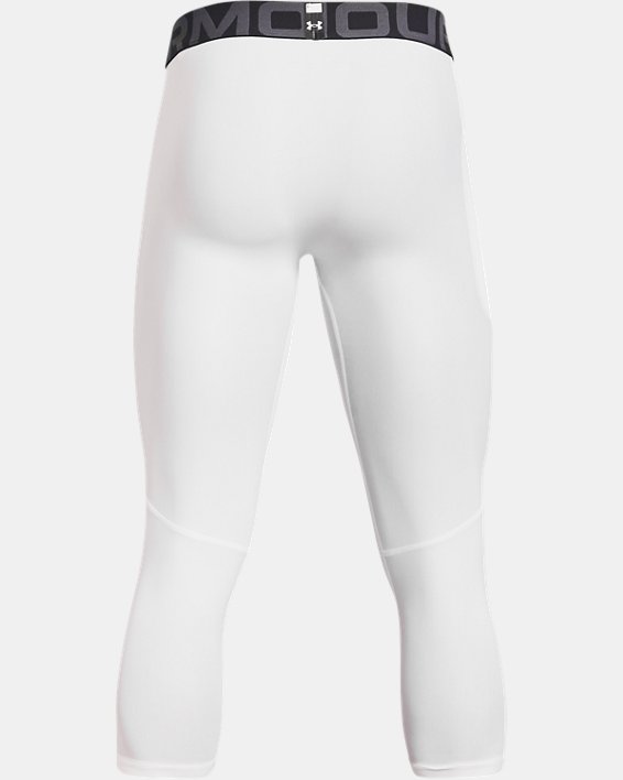Men's HeatGear® Armour ¾ Leggings, White, pdpMainDesktop image number 6
